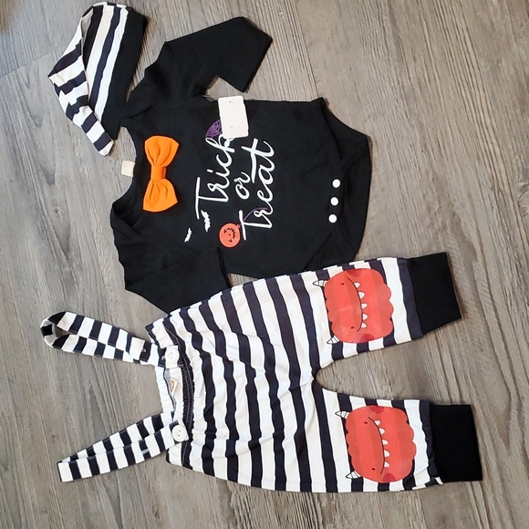 Halloween 3 Piece Matching Set Size 6-9 Months - Picture 1 of 6